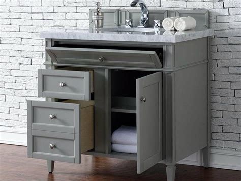 This piece is completed with beautiful brushed silver hardware and a single | snktyp| white sink. 36" Brittany Single Bathroom Vanity Urban Gray | Grey ...