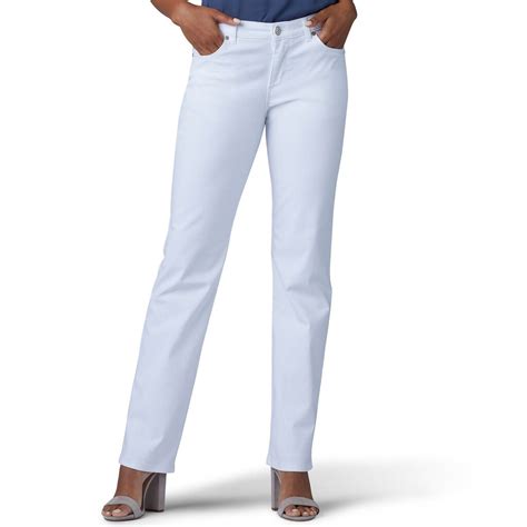 Womens Lee Relaxed Fit Straight Leg Jeans White