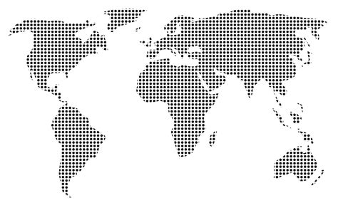 Dotted World Map Vector Template For Website Infographics Design