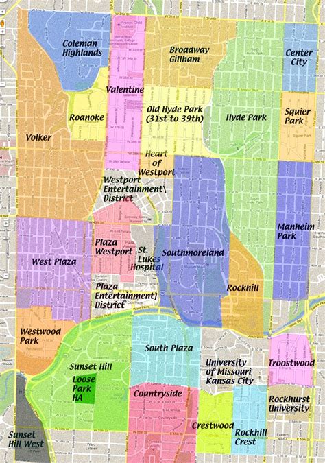 Kansas City Neighborhoods Map Living Room Design 2020