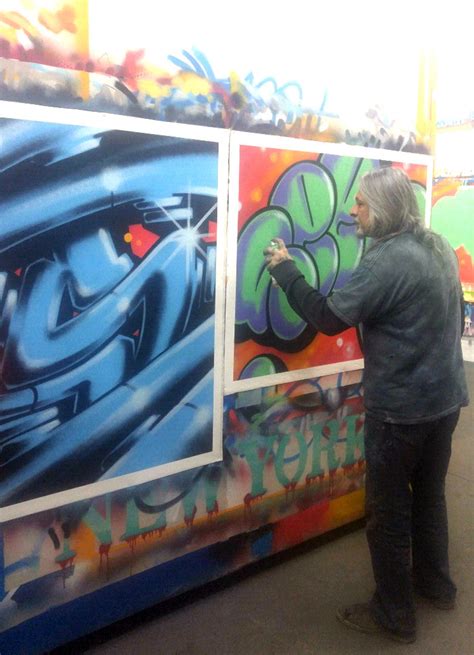 Graffiti Artist Seen Super S Aerosol On Canvas Dirtypilot