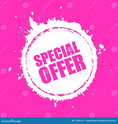 Special Offer Pink Spot Vector Icon Stock Vector Illustration Of