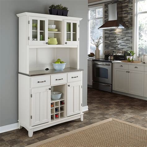 Home Styles Buffet Of Buffets With Stainless Top And Hutch Walmart