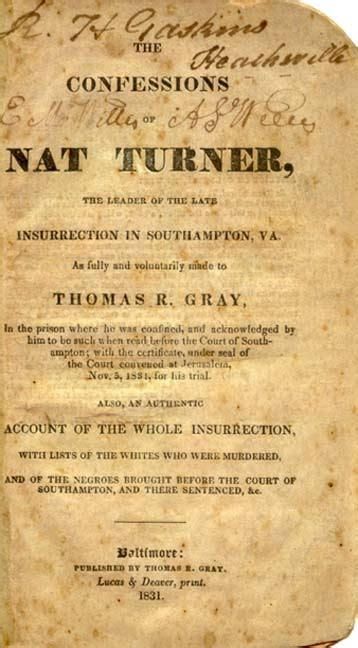 Nat Turner Quotes Slavery Quotesgram