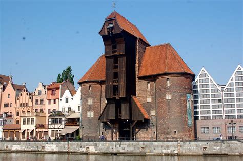 The Żuraw Crane Gate And The Motława River Gdańsk A Photo On