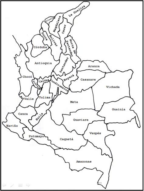 Croquis Del Mapa Politico De Colombia Sin Nombres Imagui Kulturaupice