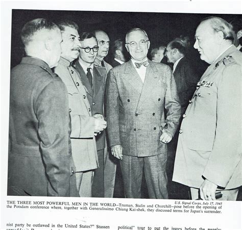 Truman Stalin And Churchill Potsdam Conference 1945 Photo From Book Hiroshima Ebay
