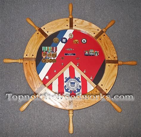 Ship Wheel Shadow Box With Walnut Inlays By Topnotch Woodworks