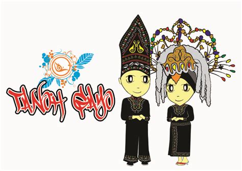 Setelan baju adat anak dan bayi beskap solo kostum jawa. Pakaian Adat Kerawang Gayo Kartun | Corel Draw Files