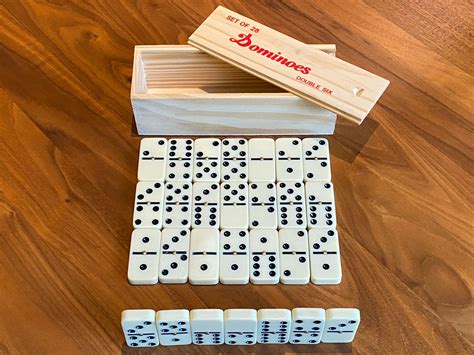 Domino Club Dominosteine Double Six 6 Profi Mit Messing Pins Mit