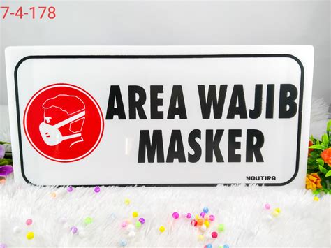 Area Wajib Masker Logo Desain Tulisan Anda Memasuki K