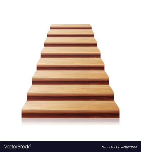 Wooden Staircase D Realistic Royalty Free Vector Image