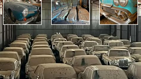 Collection of 600 dusty classic cars found ABANDONED in warehouse the
