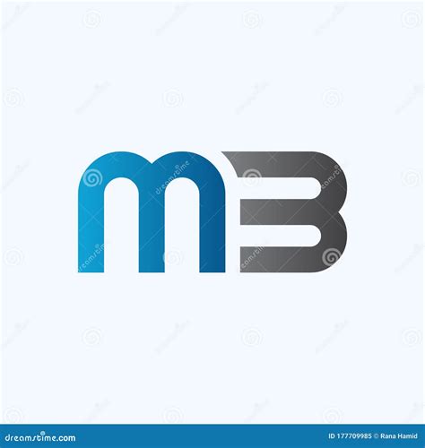 Initial Mb Letter Logo Vector Template Abstract Letter Mb Logo Design