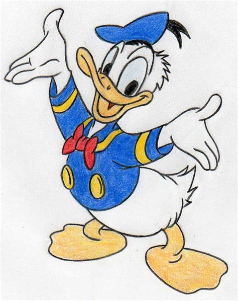 How To Draw Donald Duck Step Cartoon Coloring Pages Disney Coloring