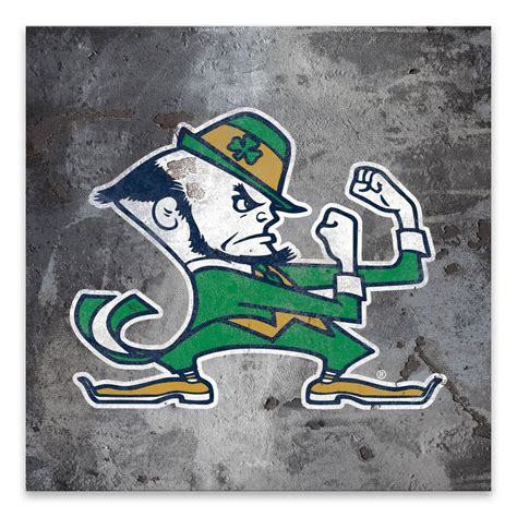 Easy returns · officially licensed gear · exclusive & authentic NCAA Notre Dame Fighting Irish Logo Rust Printed Canvas ...
