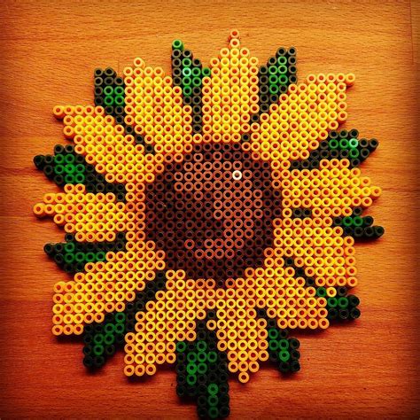 Sunflower Hama Beads By Perlemor1 Melty Bead Patterns Pearler Bead