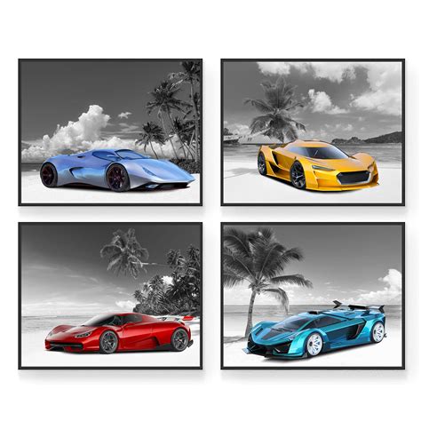 Car Wall Art For Boys Men Car Posters For Kids Exotic Car Pictures