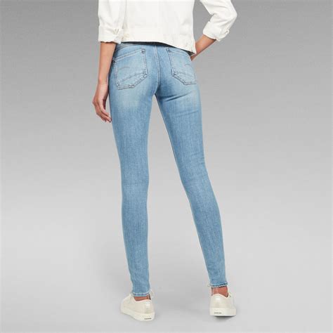 Lynn Mid Super Skinny Jeans Light Blue G Star Raw®