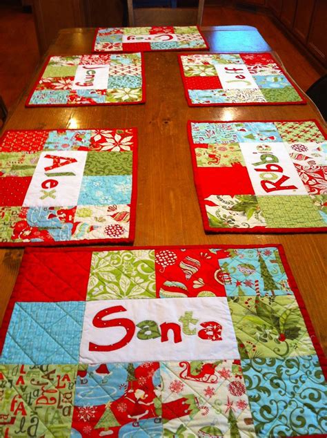 Quilted Placemats Holiday Placemats For Your Table Decor Christmas Mats