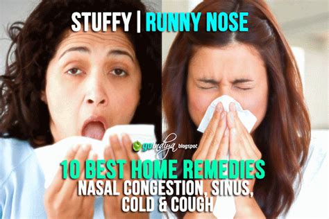 10 Home Remedies For Nasal Congestion Sinus Cold And Cough Stuffy
