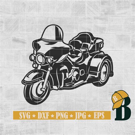 Trike Motorbiker Svg Trike Bike Clipart Motorcycle Cut File Etsy