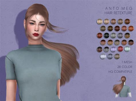 Lmcs Anto Meg Hair Retexture The Sims 4 Catalog