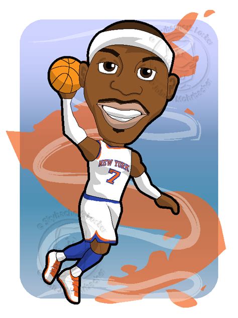 Carmelo Anthony Knicks Cartoon Skybachers Locker