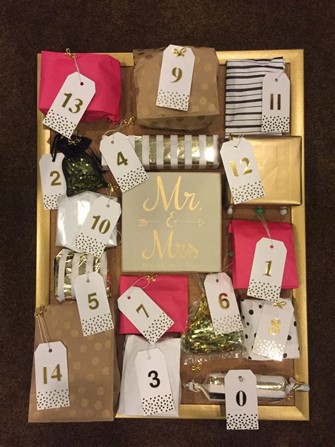 Countdown the holiday magic with fun advent calendar options. Wedding advent calendar | Wedding countdown, Countdown ...