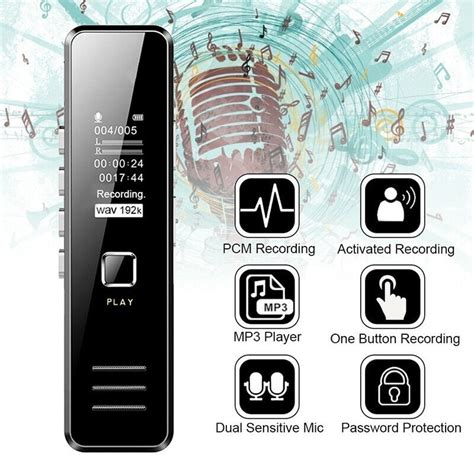 Voice Activated Digital Audio Recorder16gb Noise Reduction Recorder