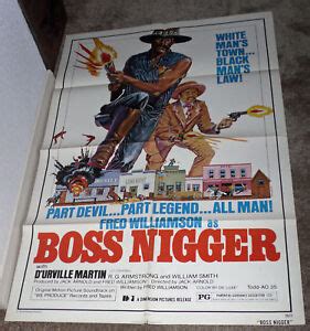 BOSS NIGGER Original 1975 One Sheet Movie Poster FRED WILLIAMSON