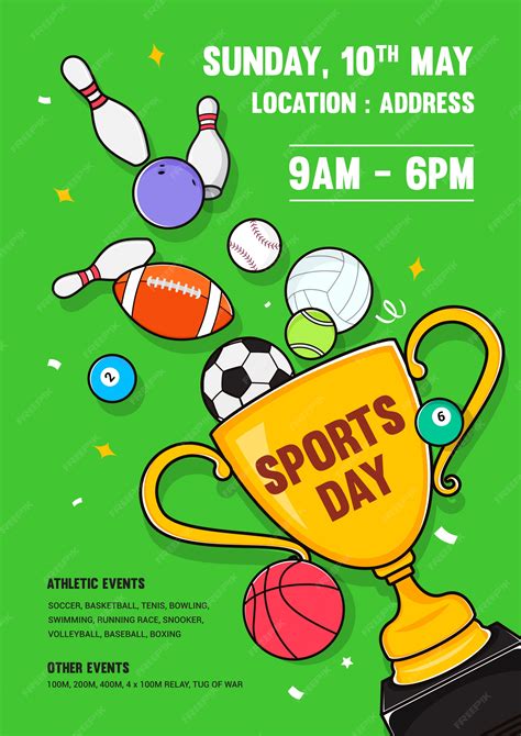 Premium Vector Sports Day Poster Invitation Design