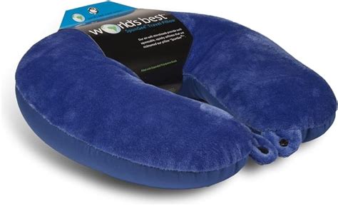Worlds Best Air Soft Microbead Neck Pillow Royal Blue Home And Kitchen