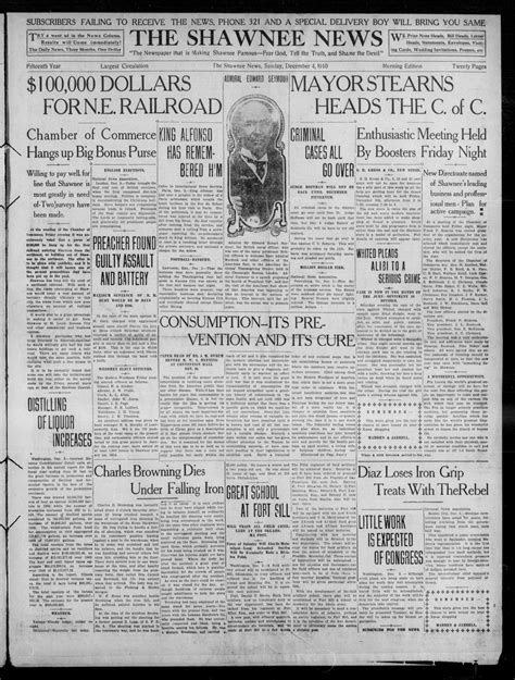 The Shawnee News (Shawnee, Okla.), Vol. 15, No. 185, Ed. 1 Sunday