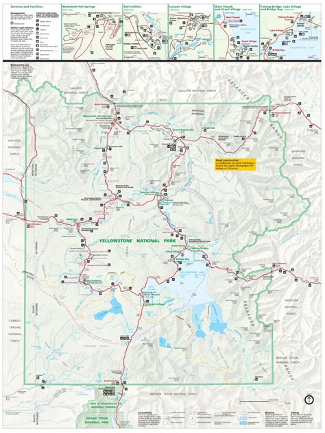 Printable Map Of Yellowstone Park