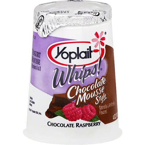 Among their variety of flavors is the chocolate mousse. Yoplait Whips! Yogurt Mousse, Chocolate Mousse Style ...