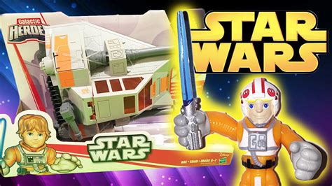 Star Wars Luke Skywalker Snowspeeder From Imaginext With Toy Lightsaber