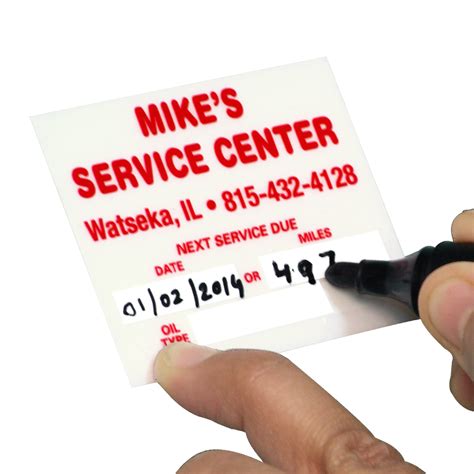 Printable Oil Change Stickers