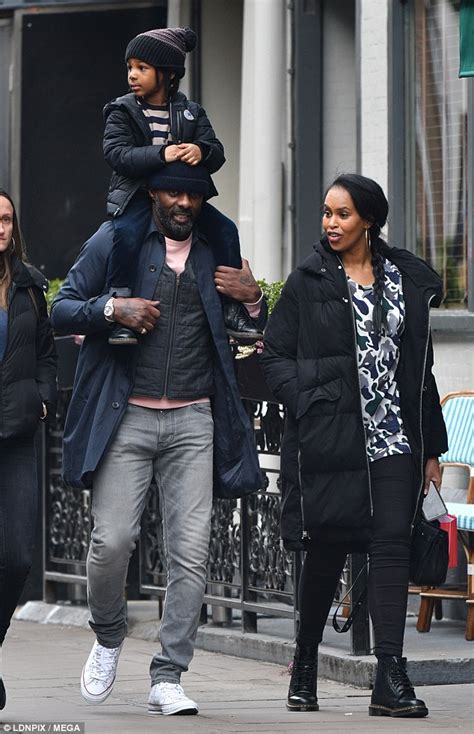 Idris Elba Has Day Out With Son Winston And Fiancée Sabrina Dhowre