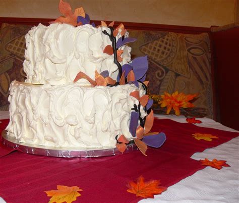 Ultimately Chocolate Cakes Rustic Fall Leaves Wedding Cake With Copper