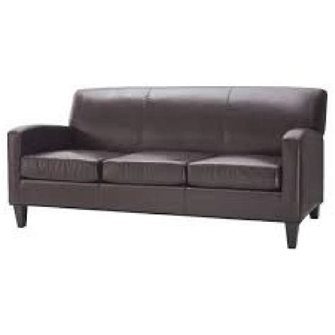 Ikea Brown Faux Leather Sofa Aptdeco