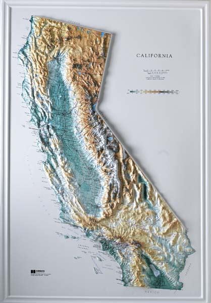 Raised Relief Maps 3d Topographic Map Us State Series