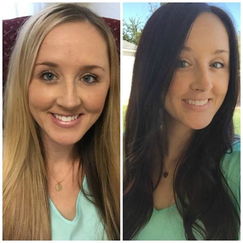 You need lots of moisturizing treatments. DIY Blonde to Brunette - Sincerely Jean