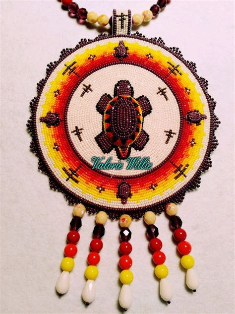 A Big Turtle Medallion Native American Beadwork Patterns Beadwork