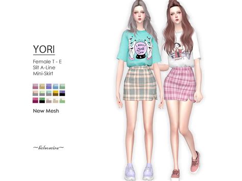Yori Mini Skirt By Helsoseira From Tsr • Sims 4 Downloads
