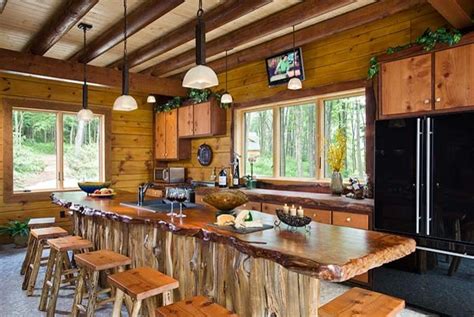 Oceanwp » hide top bar to logged in users. Natural wood countertop - Rustic - Kitchen - other metro ...