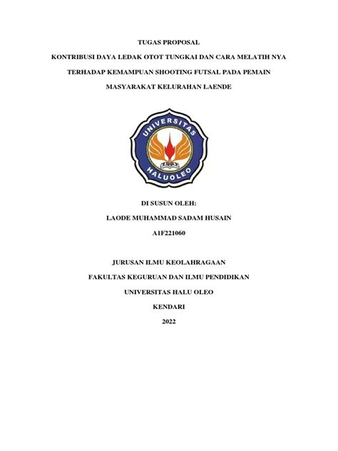 Sadam Sampul Proposal | PDF