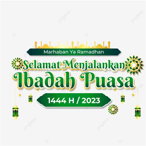 Greeting Card Marhaban Ya Ramadhan 2023 1444 H With Golden Lantern