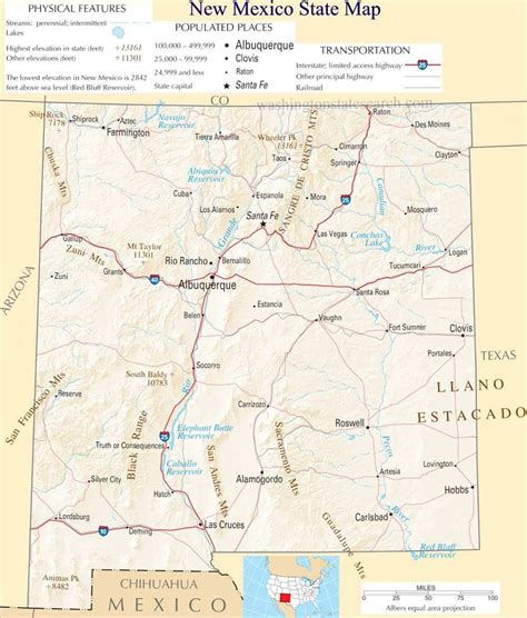 ♥ New Mexico State Map A Large Detailed Map Of New Mexico State Usa
