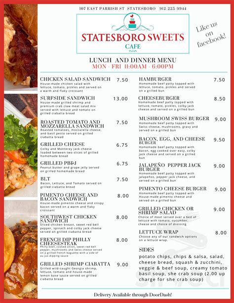Statesboro Sweets menu in Statesboro, Georgia, USA